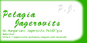 pelagia jagerovits business card